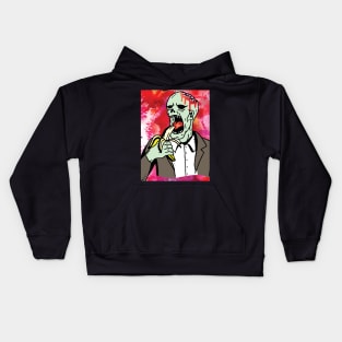 zombie having dessert Kids Hoodie